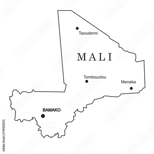 Mali country map