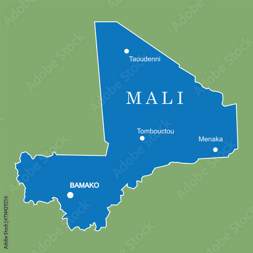 Mali country map