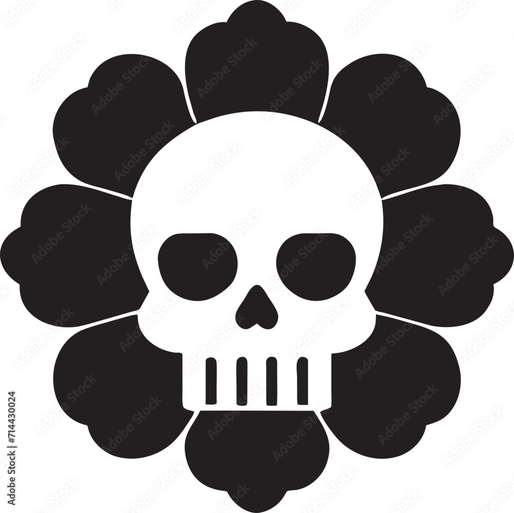 skull flower, icon