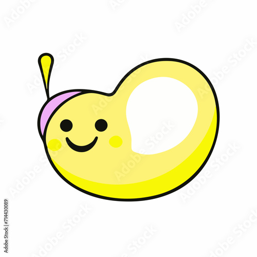 yellow illustration of an snail
