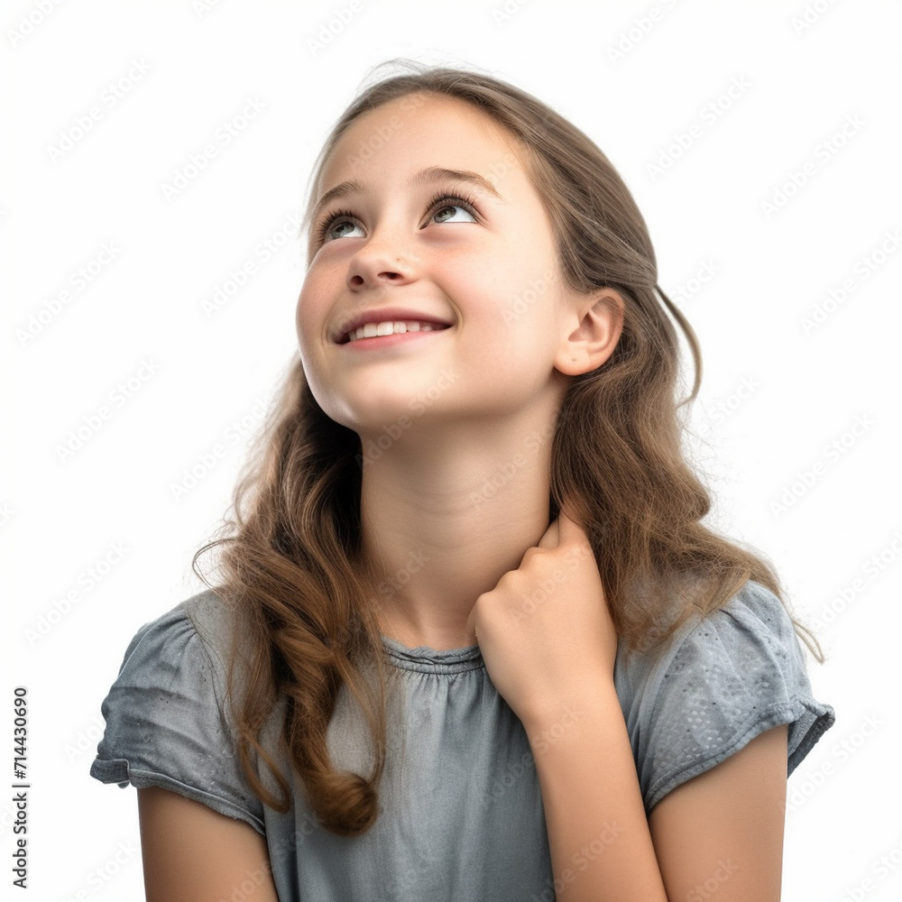 Fototapeta premium Girl holding hands to the sky as a sign of gratitude