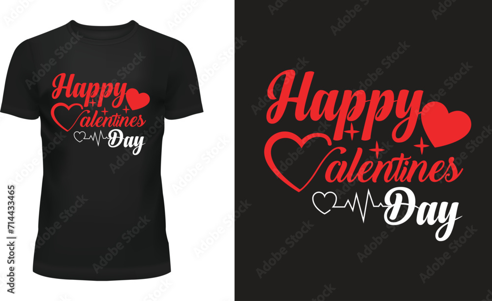 Fototapeta premium Valentines day T-Shirt Design,