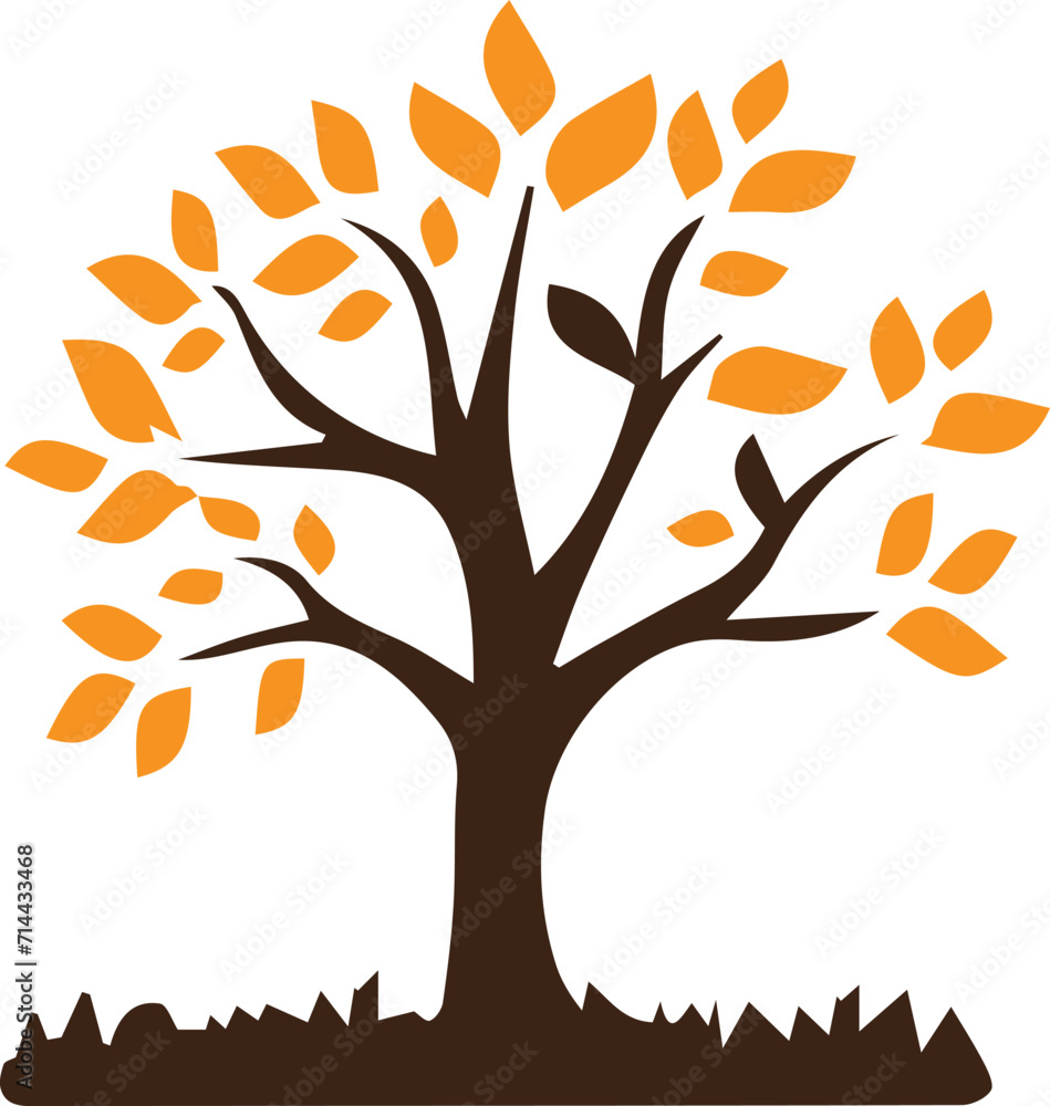 Elegant creative tree design of color Elegant creative tree design of color