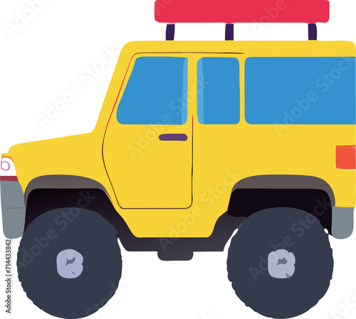 colorful jeep, icon