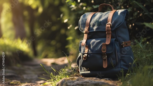 Back to school, Backpack Adventures, Capture a backpack stuffed with school essentials, background image, generative AI