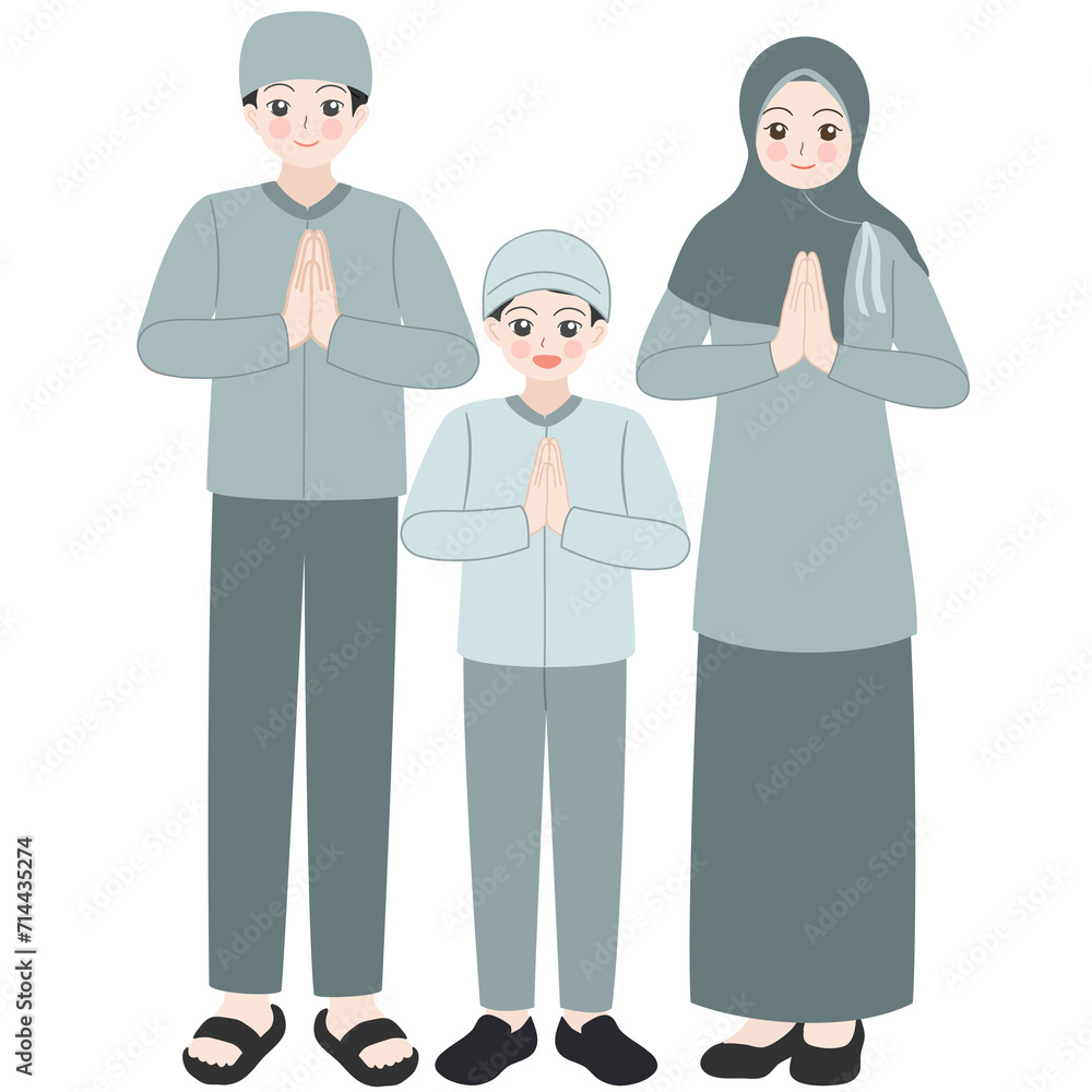 muslim family greeting eid mubarak muslim family greeting eid mubarak