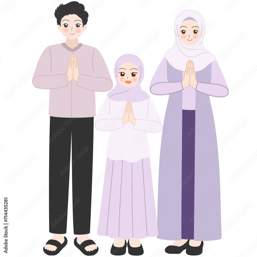 muslim family greeting eid mubarak muslim family greeting eid mubarak