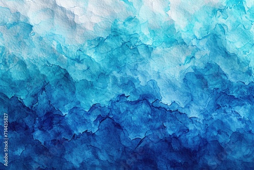 Abstract watercolor background resembling the oceans surface, blending blues and greens