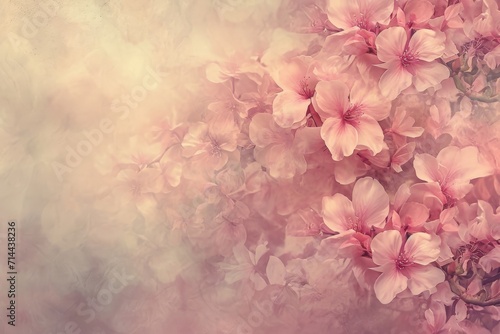 Misty Vintage Light Pink Floral Texture Background created with Generative AI Technology