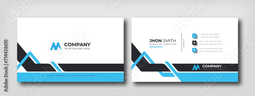 Simple Modern Business Card Creative And Clean Professional Business Card Template Design. Minimal Shape corporate layout brand identity. 