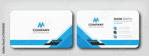 Simple Modern Business Card Creative And Clean Professional Business Card Template Design. Minimal Shape corporate layout brand identity. 