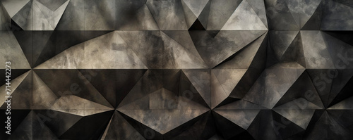 black and white abstract texture with geometrical patterns, ai generated