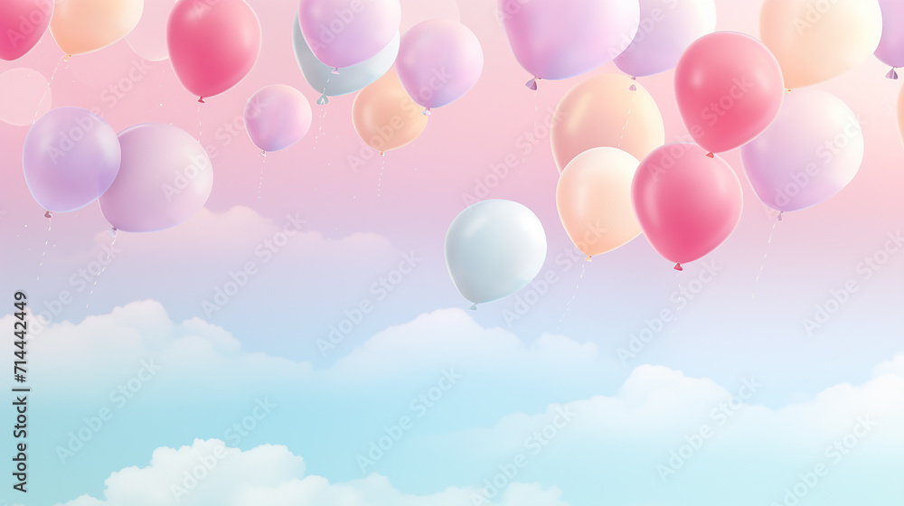balloons flying in the sky