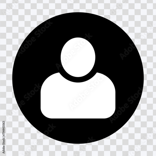 "Create a welcoming user experience with our Profile User Icon – A circle symbolizing a male person's login account. Vector avatar for seamless design."