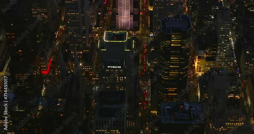 The breathtaking beauty of New York’s downtown district in all its glory, captured by a stunning aerial drone shot at night. Cinematic Metropolitan 5k Aerial—modern cityscape skyscrapers skyline. The breathtaking beauty of New York’s downtown district in all its glory, captured by a stunning aerial drone shot at night. Cinematic Metropolitan 5k Aerial—modern cityscape skyscrapers skyline.