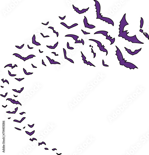 コウモリの群れ（swarm of bats）(eps)