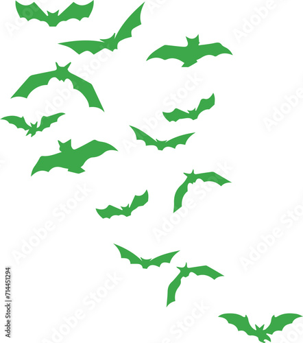 コウモリの群れ（swarm of bats）(eps)