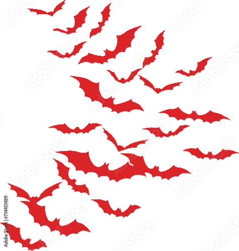 コウモリの群れ（swarm of bats）(eps)