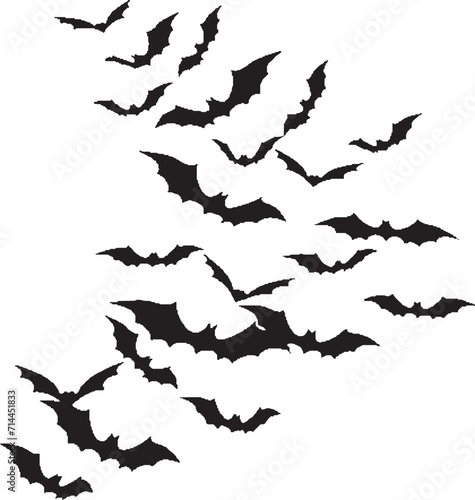 コウモリの群れ（swarm of bats）(eps)