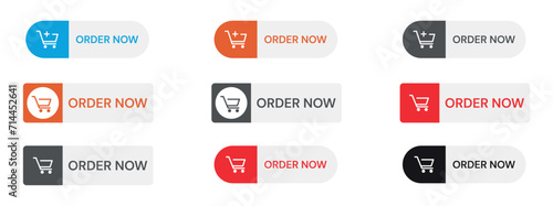 Order Now, Shop Now, Buy Now Buttons with Cart Icon - Elevate Your Shopping Experience