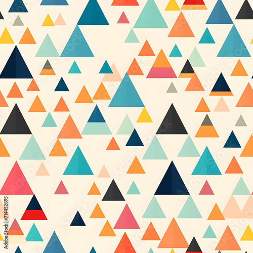Triangles colorful celebration seamless element pattern and background