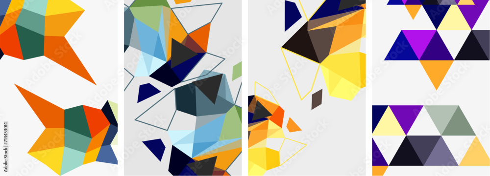 Triangle geometric abstract backgrounds. Vector illustration For Wallpaper, Banner, Background, Card, Book Illustration, landing page Triangle geometric abstract backgrounds. Vector illustration For Wallpaper, Banner, Background, Card, Book Illustration, landing page