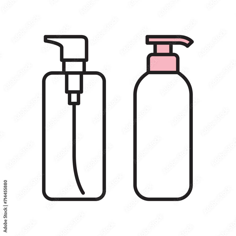 cosmetics pump container vector. cosmetics collection - illustration. cosmetics pump container vector. cosmetics collection - illustration.
