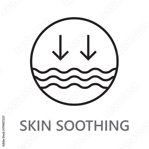 skin soothing. skin care icon. cleaning and cleansing line icon vector illustration.
