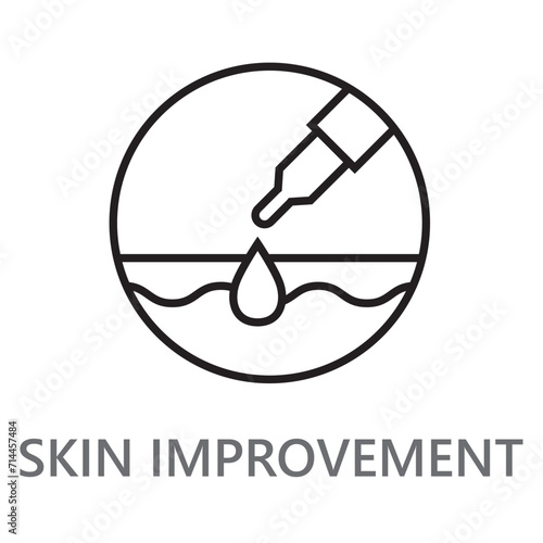 skin improvement. skin care icon. cleaning and cleansing line icon vector illustration.