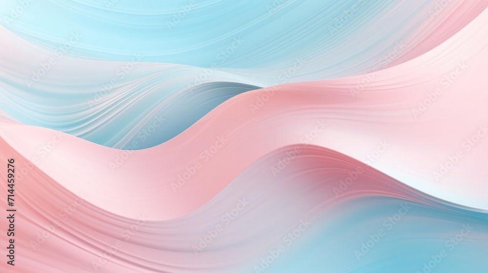 waves flowing pastel illustration blue pink