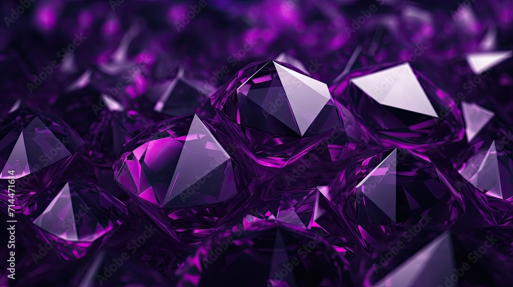 A background with neon purple diamonds arranged in a random pattern A background with neon purple diamonds arranged in a random pattern