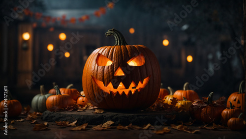 halloween pumpkin and background © Aura