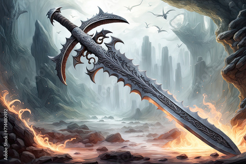 Fantasy Legendary Weapon Item for RPG photo