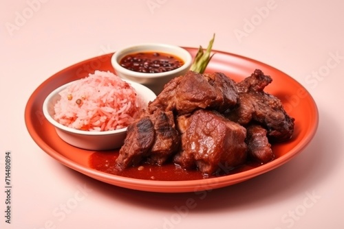 Photo a plate of traditional food gudeg