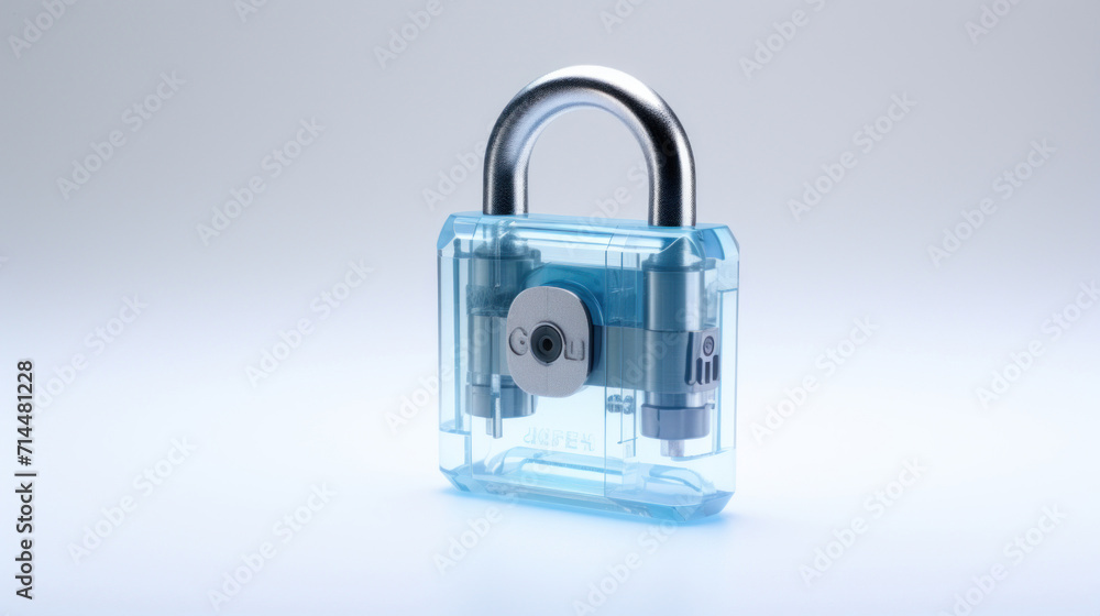 A close-up of a transparent padlock with its internal locking mechanism visible, symbolizing security and technology. A close-up of a transparent padlock with its internal locking mechanism visible, symbolizing security and technology.