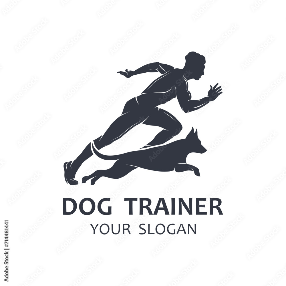 design logo ideas training dogs vector template. logo  suitable for dog trainer company, dog shop, dog food store