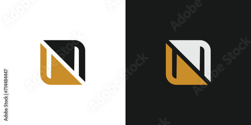 Modern and unique letter N initials logo design photo