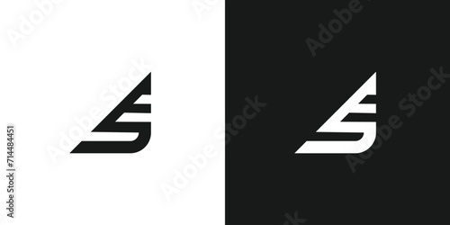 Modern and unique letter ES initials logo design