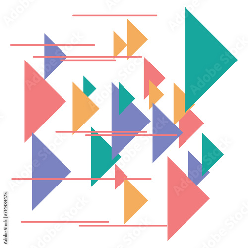 Abstract design of overlapping triangular shapes. Design for background template. 重なり合う三角形の抽象的なデザイン。 背景テンプレートのデザイン。 © HNUArt