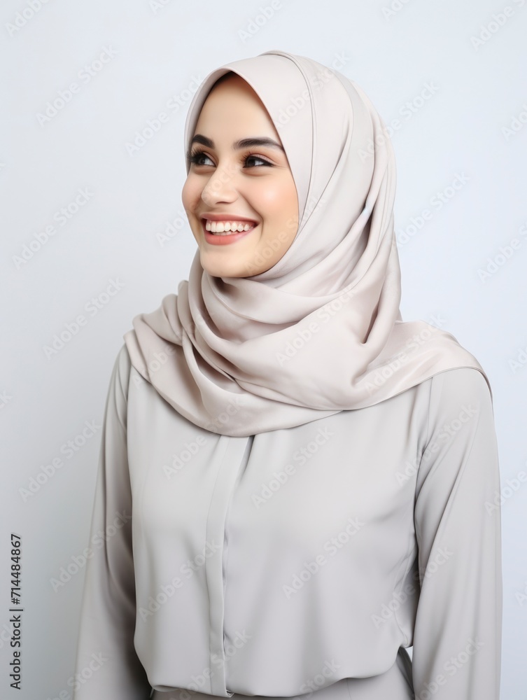 Photo of a beautiful young muslim woman smiling Photo of a beautiful young muslim woman smiling