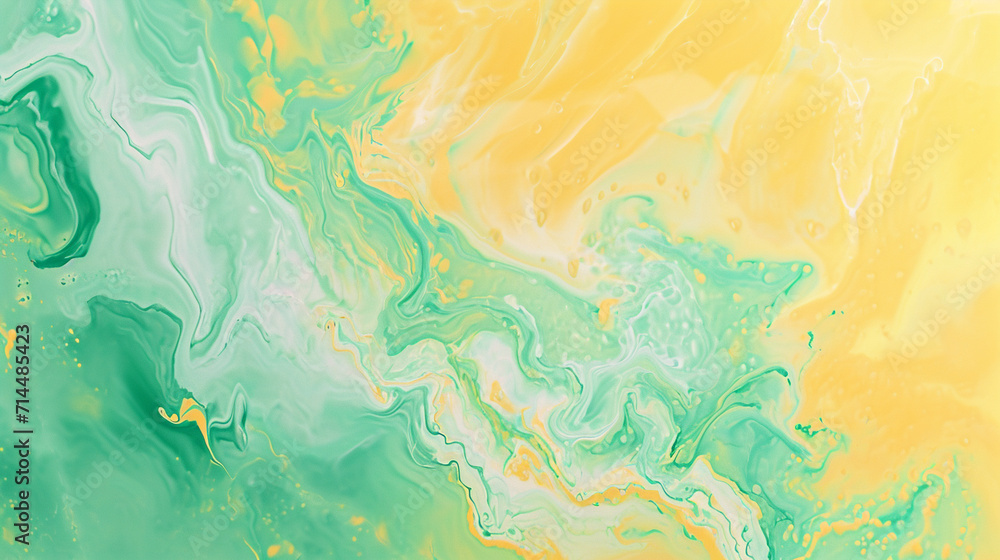 Soft Neon Green and Soft Neon Yellow marble background