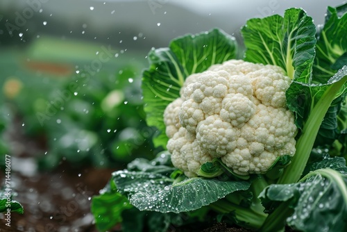cauliflower in the middle of the tree field professional photography