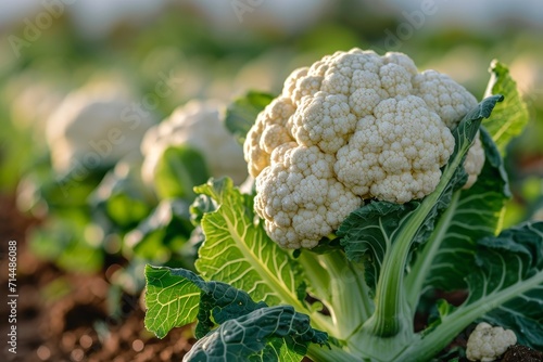 cauliflower in the middle of the tree field professional photography