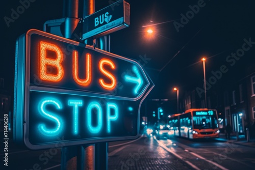 corner of bus stop sign professional photography