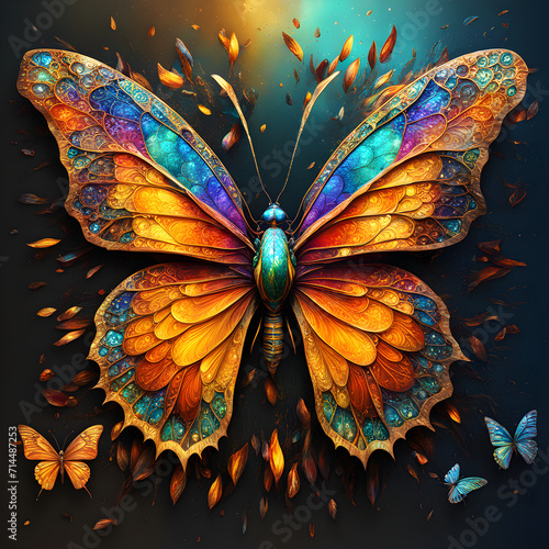 The butterfly splash style of coloring is a visually striking technique that often captivates the attention of people when they see it. It involves using a multitude of vibrant colors, creating a beau photo