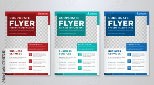 business flyer template with minimalist layout and modern style use for promotion kit and product publication