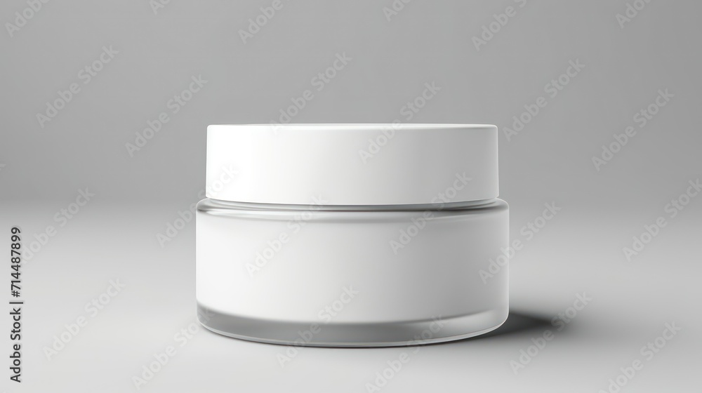 Cosmetic cream jar mockup isolated on white background Cosmetic cream jar mockup isolated on white background