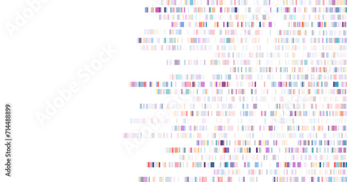 Dna test infographic. Genome sequence map.