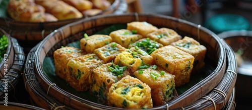 Indonesia's popular street food includes Martabak Telur: thin flour batter wrapping egg and spring onion.