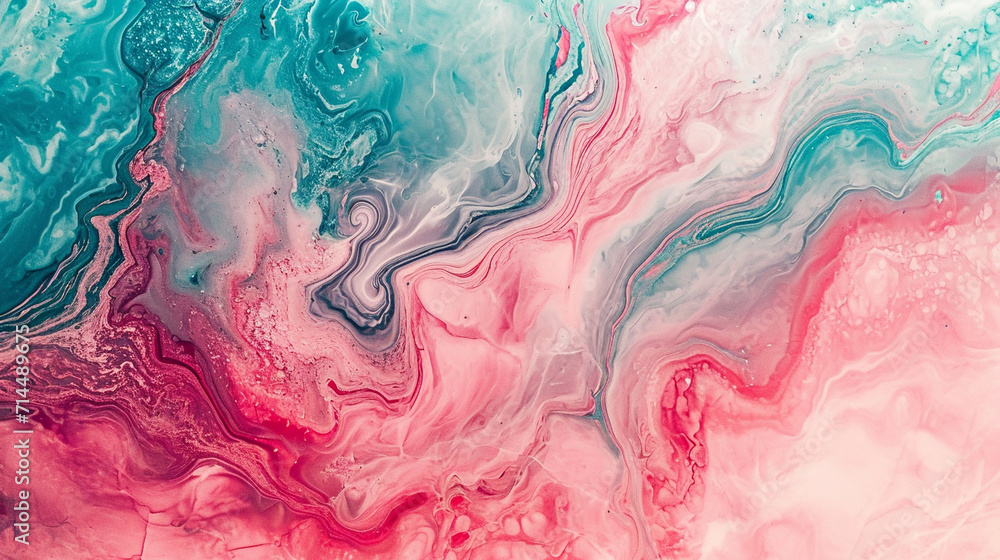 Pink and Turquoise marble background